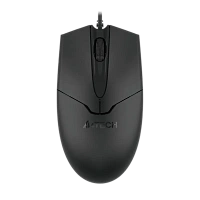 Mouse A4Tech OP-550S, 1200  dpi, 3 buttons, 104g, Optical, USB, 1.5m, With Silent Button, Black