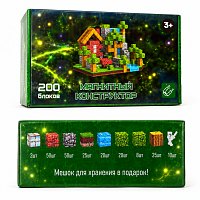 Set constructor magnetic creativ, 200 piese, joc educativ de construit pentru copii 3+