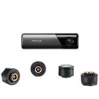 Cameră DVR frontală 70mai M500 + Senzori de presiune a anvelopelor T04, Negru