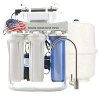 Filtru apă osmoză inversă cu pompă – 7 nivele, alcalinizare pH+ și sterilizare UV, 75 GPD, 0.0001 microni