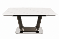 Masă extensibilă de dining „Premium Marble” 140–200×80 cm, marmură albă lucioasă