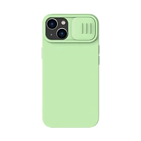 Husă Nillkin iPhone 14 Plus, CamShield Silky Silicone, Verde