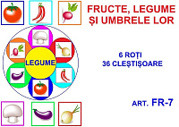 FR-7 Joc cu cleşte Fructe şi legume-umbre