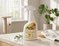 Soluție de curățare și neutralizare a mirosurilor pentru pisici Elix Oops! All-in-One FOAM, Spray spumă