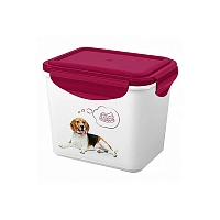 Container pentru hrana Lucky Pet 0.9l, ciini, bordo