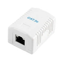 Priză pentru montare pe perete Cablexpert NCAC-1F5E-01, Alb