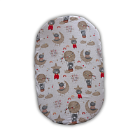 Cersaf Impermiabil cu elastic din bumbac pentru carucior Buline pe Roz