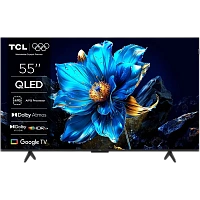 55" QLED SMART TV TCL 55P71K, 3840x2160 4K UHD, Google TV, Negru