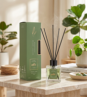 Difuzor de parfum cu bețișoare Elix Home Perfume „Green Leaves & Bergamot”, 100 ml