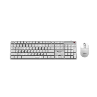 Set Tastatură + Mouse Gembird Silent key Pro Business, Fără fir, Alb