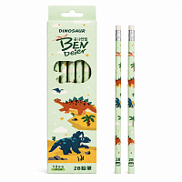 Set 12 creioane grafit 2B cu model dinozaur, creioane pentru desen si scris