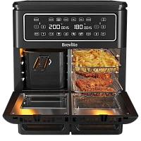 Friteuză cu aer cald Breville Halo Flexi, Negru