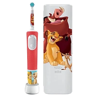 Periuță de dinți electrică Braun Pro Kids Lion King Special Edition, Roșu | Alb