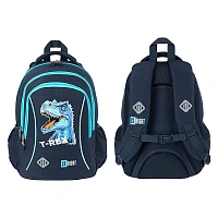 Ghiozdan scolar ortopedic 27X17X39 cm Blue T-Rex