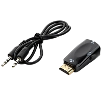 Convertor Video/Audio Cablexpert A-HDMI-VGA-02, HDMI - VGA D-Sub + 3.5 mm Jack, Negru