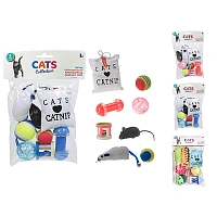 Jucarii pentru pisici Cats 8buc, 12X10сm, 3culori