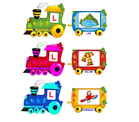 L-203 Joc cu jetoane Trenuleţul logopedic - Sunetele L, R, T, P