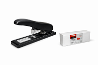 Capsator Norma, 100 file, 79 mm, negru, capsator pentru scoala si birou