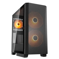 Carcasă PC Cougar Airface FLO RGB, Midi-Tower, Fără PSU, Negru
