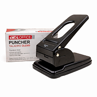 Perforator profesional DL 60 file, metalic, 2 gauri, 8 cm standard, heavy duty, negru, pentru birou si arhivare