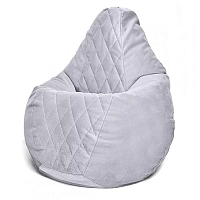 Fotoliu BeanBag din velur Maserrati "Romb", marimea "XXL" culoarea sur deschis