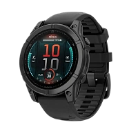Garmin Fenix E, 47 mm, Slate grey steel with Black silicone band (010-03025-01) EU