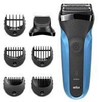 Aparat de ras electric Braun 310BT, Negru | Albastru