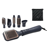 Uscător de păr-perie Philips BHA530/00, 1000W, Negru