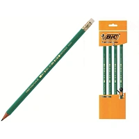 Set creioane simple 4 buc Bic Eco Evolution 655, cu radieră