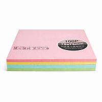 Cub notite adezive colorate pentru birou si scoala, 76 × 76 mm, 100 file, multicolor
