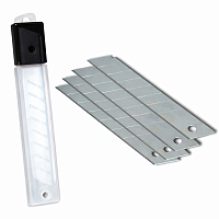 Lame cutter 9 mm Norma, lame rezerva pentru cutit utilitar, rezerve cutter hartie carton folie, lame segmentate otel, set 10 buc