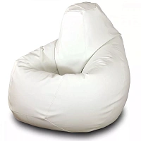 Fotoliu Bean Bag pară mărimea XL din ecopiele MAX culoarea albă