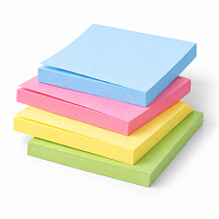 Sticky Notes 76x76 mm 4Office, Notițe Autoadezive 4 Culori, 100 Foi, Post-it Birou Școală, Hârtie Notițe cu Lipici pentru Organizare și Mesaje