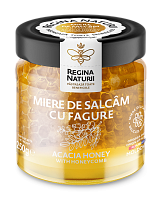 Miere de salcâm cu fagure 250g Regina Naturii