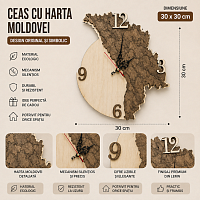 Ceas cu harta Moldovei
