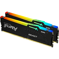 Memorie RAM Kingston FURY Beast RGB, DDR5 SDRAM, 6000 MHz, 64GB, KF560C30BBEAK2-64