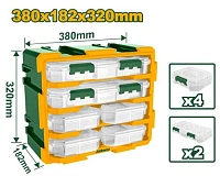 Sistem modular cu 6 organizatoare (4xS + 2xL) 380x182x320 mm Jadever