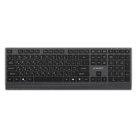 Keyboard Gembird KB-MCH-06-CYRL, Slimline, Chocolate type, 1.8m, USB-A + C, EN/RU, Black