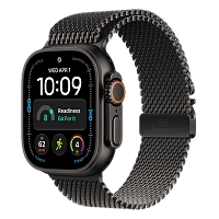 Apple Watch Ultra 4 GPS + Cellular, 49mm Black Titanium Case with Black Titanium Milanese Loop - M M