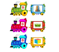 L-205 Joc cu jetoane Trenuleţul logopedic - Sunetele B, D, M, N