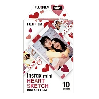Fujifilm Instax Mini Instant Film Heart Sketch (10 sheets) White