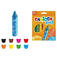 Set creioane din ceara Carioca Baby 8buc pentru copii 2+