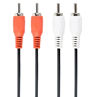 Cablu audio Cablexpert CCA-2R2R-6, 2x RCA (M) - 2x RCA (M), 1,8m, Negru