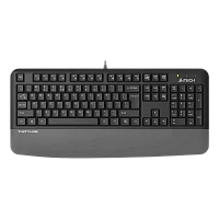 Keyboard A4Tech FK20, Fstyler FN Multimedia Wired Keyboard( US+RU+RO ), Gray