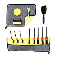 03100 Set de burete perie si microfibra pentru detaling auto 14 buc