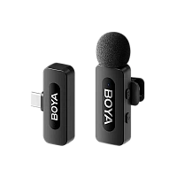 Microfon portabil pentru înregistrare vocală Boya BY-V10 V2.0, Fără fir, Negru