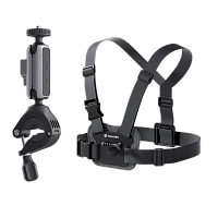 Suport pe volan și piept Insta360 Bike Bundle V2, Negru