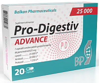 Pro-Digestiv Advance 25 000, 20 capsule | Balkan Pharmaceuticals