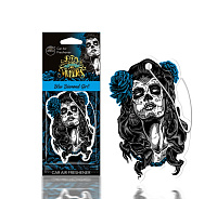 Aroma Car Cellulose Dia de Los Muertos Diamond Girl Blue aromatizator auto