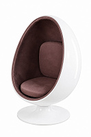 Fotoliu Cocoon rotativ 360° – alb, confortabil, design modern